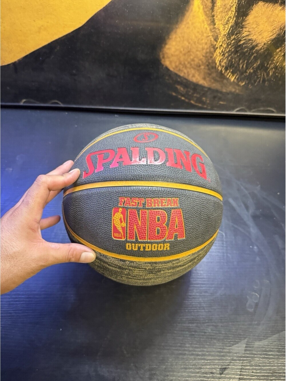 Spalding NBA Fast Break Outdoor Rubber Basketball Intermediate Size 28.5"